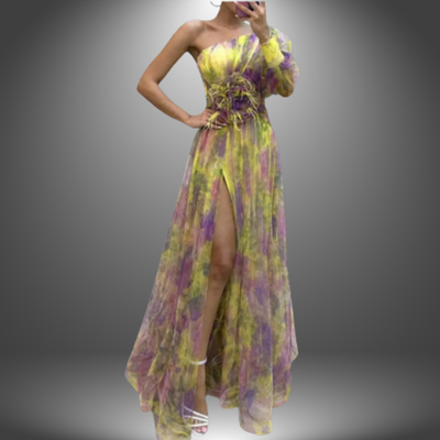 Addison™ | Vibrant One-Shoulder Floral Maxi Dress