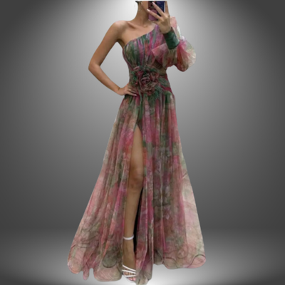 Addison™ | Vibrant One-Shoulder Floral Maxi Dress