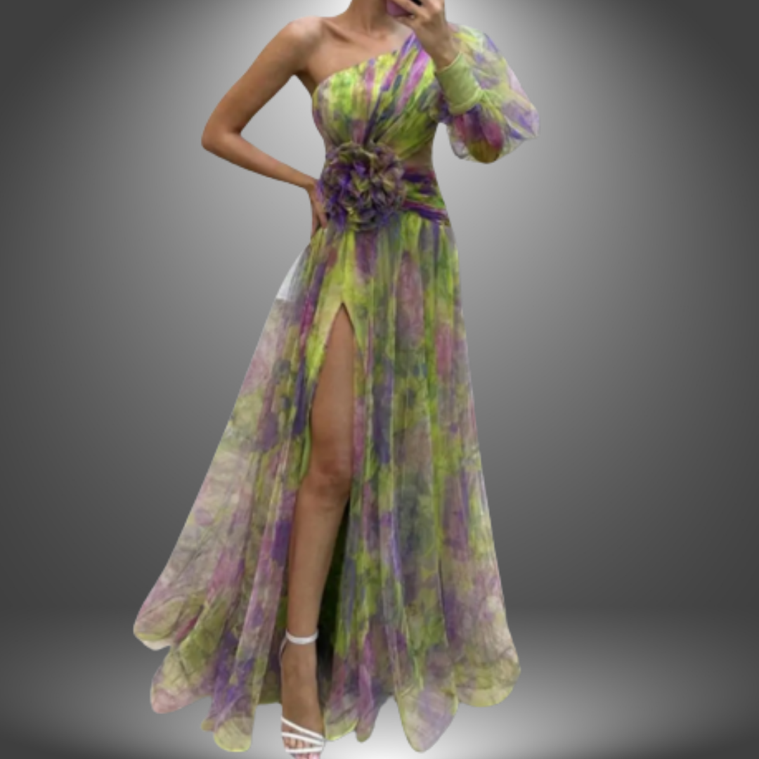 Addison™ | Vibrant One-Shoulder Floral Maxi Dress