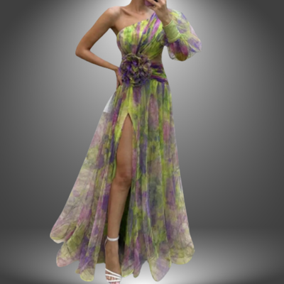 Addison™ | Vibrant One-Shoulder Floral Maxi Dress