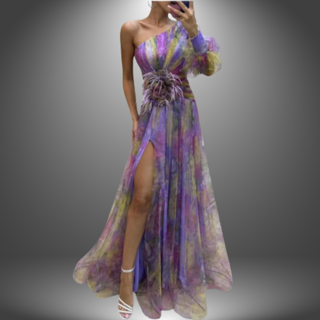 Addison™ | Vibrant One-Shoulder Floral Maxi Dress