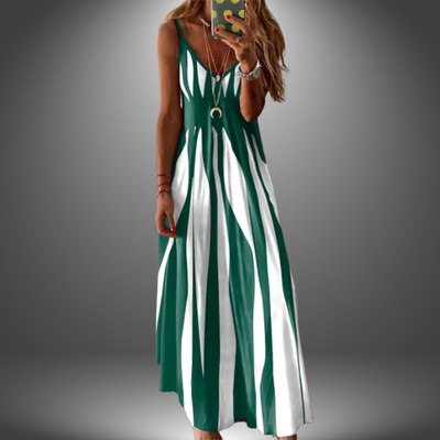 Alicia™ | Striped Sleeveless Maxi Dress