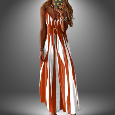 Alicia™ | Striped Sleeveless Maxi Dress