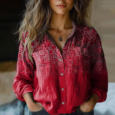 Charlotte™ | Vintage Printed Blouse