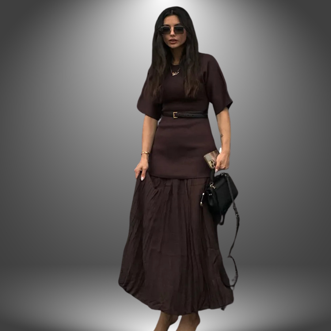 Andrea™ | Pleated Maxi Dress