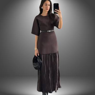 Andrea™ | Pleated Maxi Dress