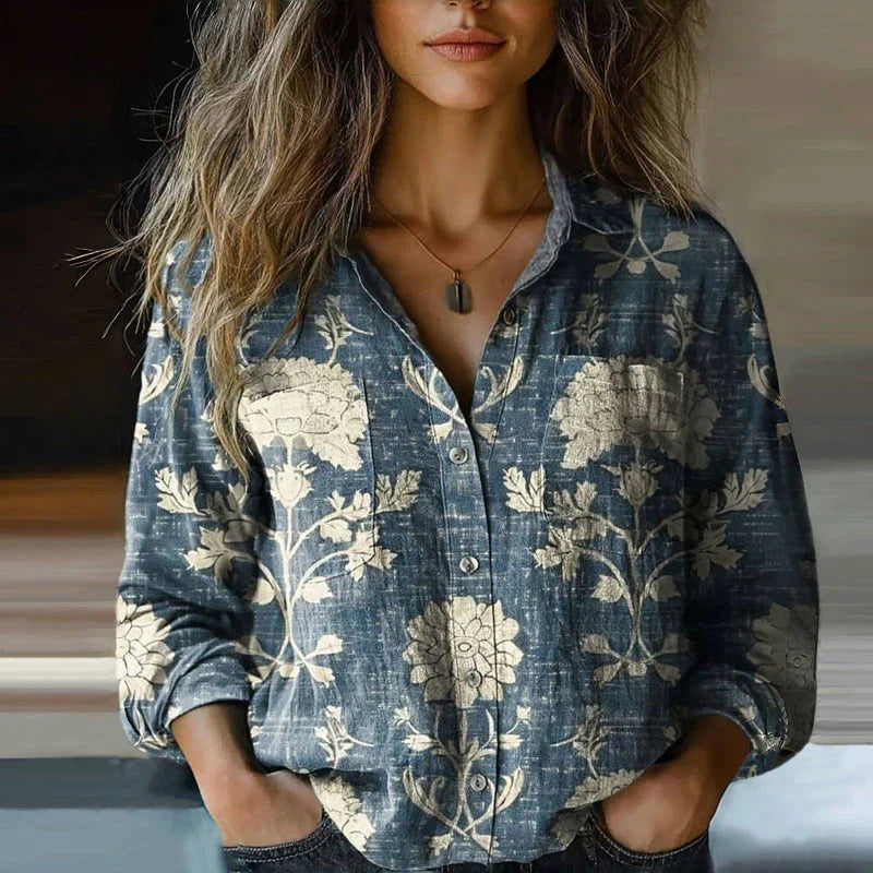 Charlotte™ | Vintage Printed Blouse