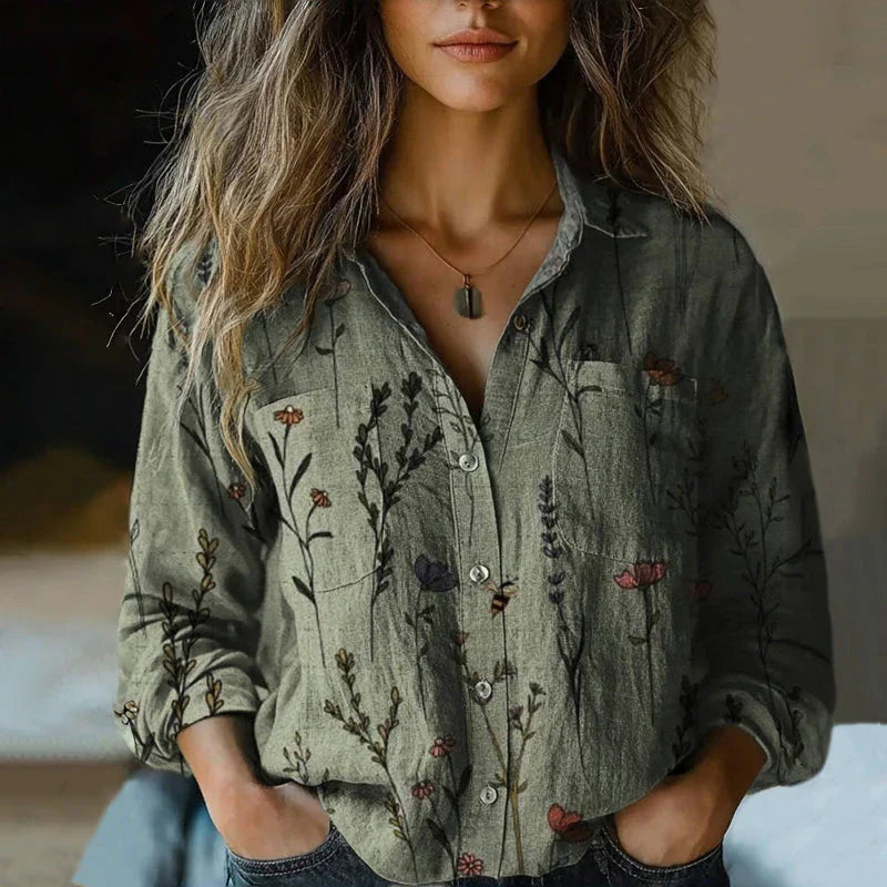 Charlotte™ | Vintage Printed Blouse