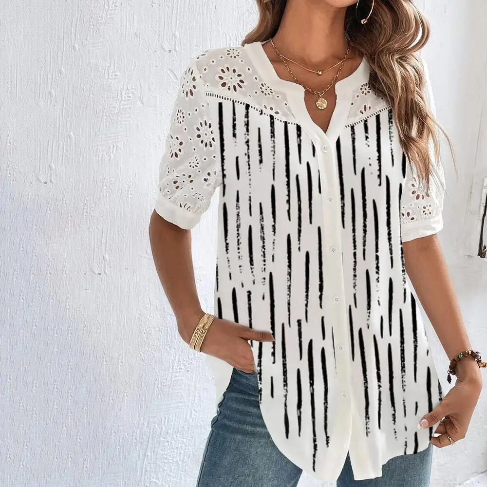 Emma™ | Effortless Chic Short Sleeve Blouse