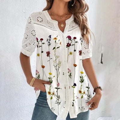 Emma™ | Effortless Chic Short Sleeve Blouse