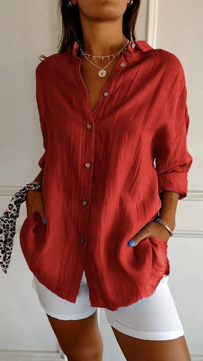 Evelyn™ | High quality cotton blouse