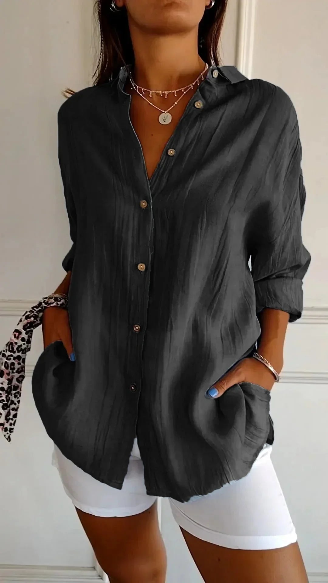 Evelyn™ | High quality cotton blouse
