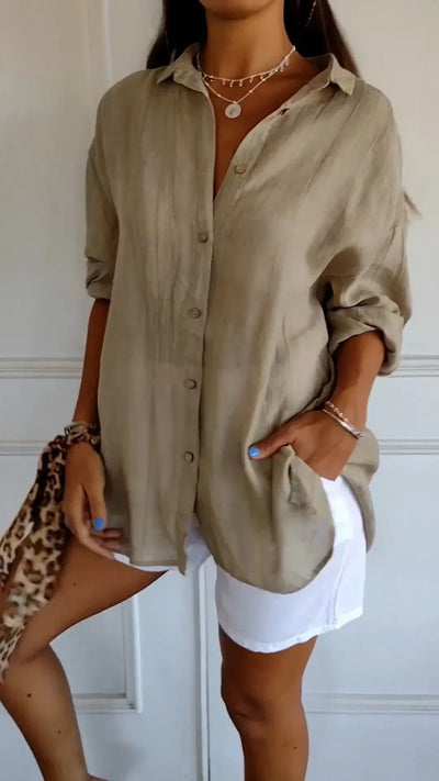 Evelyn™ | High quality cotton blouse