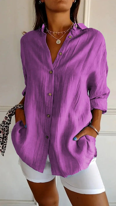 Evelyn™ | High quality cotton blouse