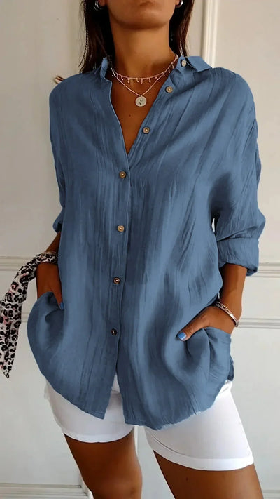 Evelyn™ | High quality cotton blouse