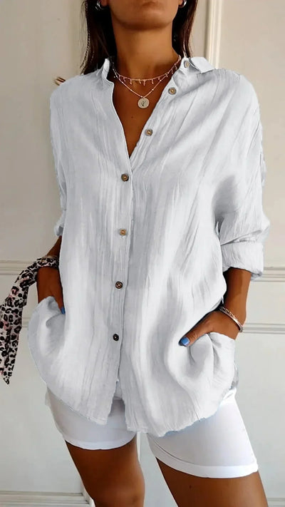 Evelyn™ | High quality cotton blouse