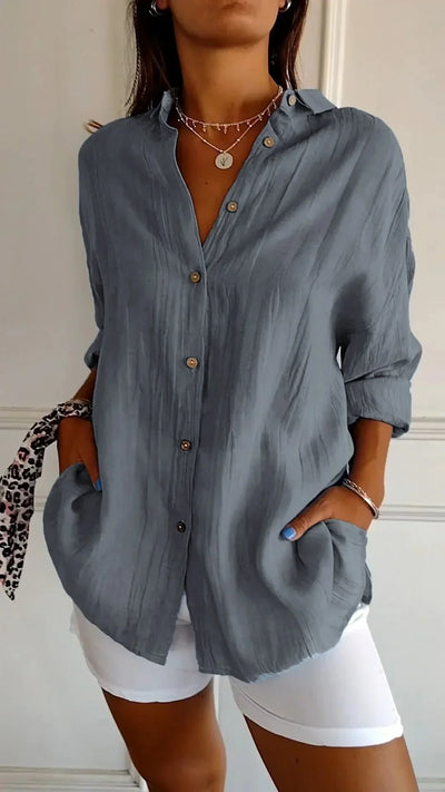 Evelyn™ | High quality cotton blouse